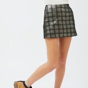 NWT Urban Outfitters Gold and Black Metallic Jacquard Skirt Size Medium
